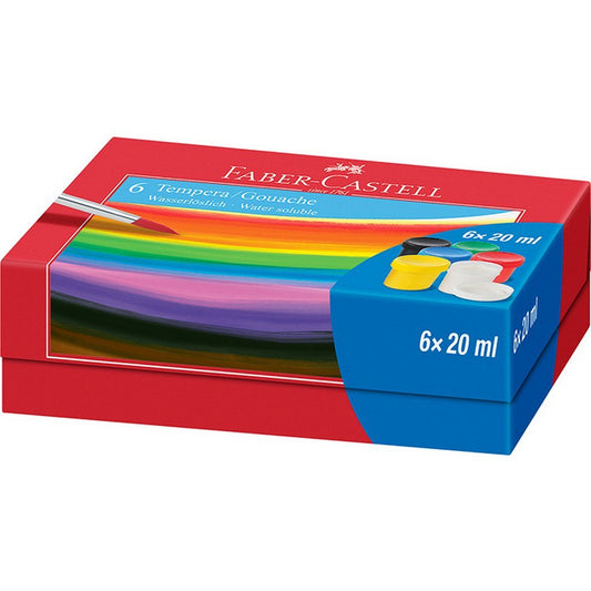 Faber Castell Fc-121040 Tempera-Gouache Verf 6 Kleuren Default Title Schilderen Joy&Bloom
