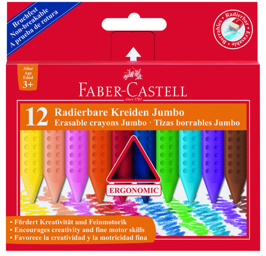 Faber Castell Fc-122540 Krijt Jumbo Grip Doos 12 Stuks Default Title Waskrijt Joy&Bloom