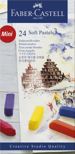 Faber Castell Fc-128224 Pastelkrijt Halve Lengte Etui À 24 Stuks Default Title Pastelkrijt Joy&Bloom