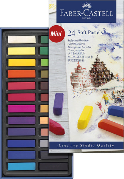 Faber Castell Fc-128224 Pastelkrijt Halve Lengte Etui À 24 Stuks Pastelkrijt Joy&Bloom