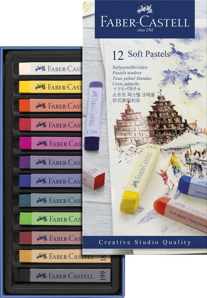 Faber Castell Fc-128312 Pastelkrijt Creative Studio Softpastel 12 Delig Etui Pastelkrijt Joy&Bloom