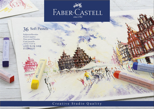 Faber Castell Fc-128336 Pastelkrijt Creative Studio Softpastel 36 Delig Etui Default Title Pastelkrijt Joy&Bloom