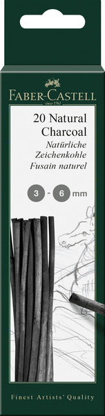 Faber Castell Fc-129198 Houtskool Pitt Monochrome 3-6 Mm Default Title Houtskool Joy&Bloom