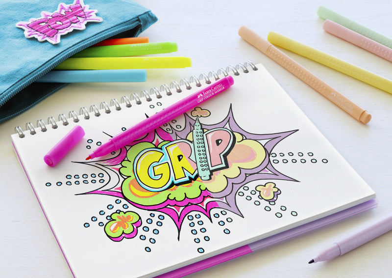 Faber Castell Fc-155312 Grip Viltstiften Neon En Pastel 10 Stuks Viltstiften Joy&Bloom