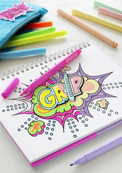Faber Castell Fc-155312 Grip Viltstiften Neon En Pastel 10 Stuks Viltstiften Joy&Bloom