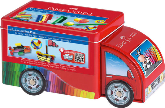 Faber Castell Fc-155533 Viltstiften Connector 33 Stuks Met 10 Clips In Vrachtwagen Default Title Viltstiften Joy&Bloom