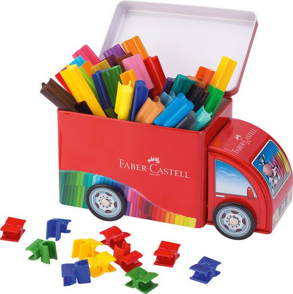 Faber Castell Fc-155533 Viltstiften Connector 33 Stuks Met 10 Clips In Vrachtwagen Viltstiften Joy&Bloom
