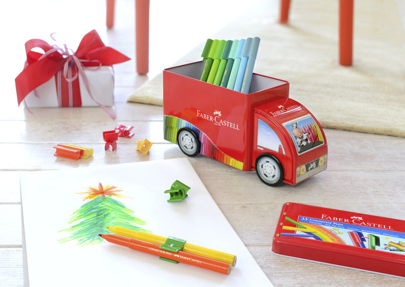 Faber Castell Fc-155533 Viltstiften Connector 33 Stuks Met 10 Clips In Vrachtwagen Viltstiften Joy&Bloom