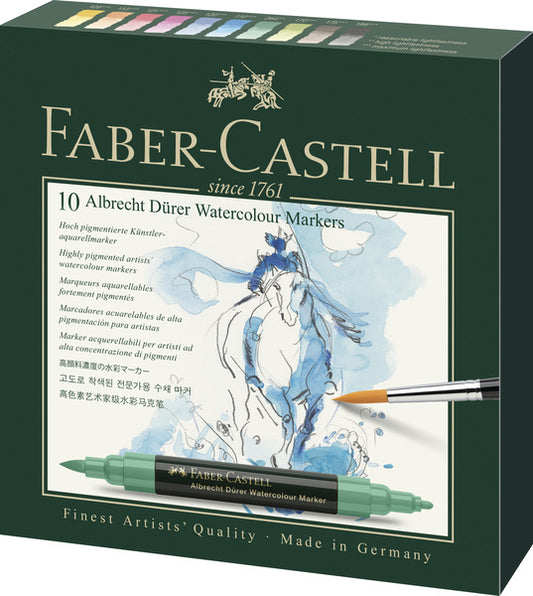 Faber Castell Fc-160310 Aquarel Marker Albrecht Dürer Doos A 10 Stuks Default Title Aquarelpotloden Joy&Bloom