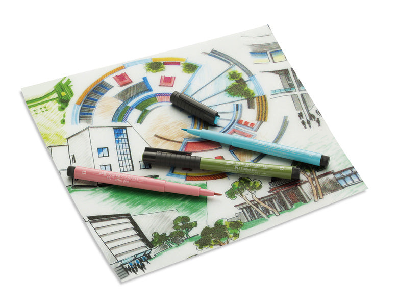 Faber Castell Fc-167101 Tekenstift Faber-Castell Pitt Artist Pen 4-Delig Etui Donker Sepia Tekenen Joy&Bloom