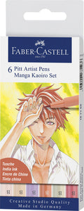 Faber Castell Fc-167168 Tekenstift Faber-Castell Pitt Artist Pen Manga 6-Delig Etui Kaoiro Default Title Tekenen Joy&Bloom