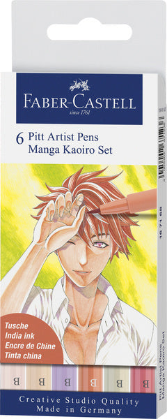 Faber Castell Fc-167168 Tekenstift Faber-Castell Pitt Artist Pen Manga 6-Delig Etui Kaoiro Default Title Tekenen Joy&Bloom