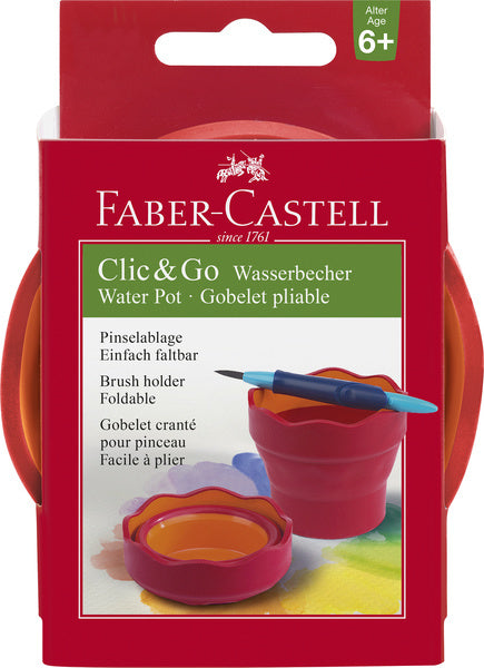 Faber Castell Fc-181517 Watercup Clic &Amp; Go Roze/Oranje Default Title Schilderen Joy&Bloom