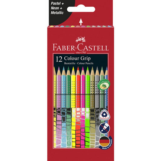 Faber Castell Fc-201569 Colour Grip Kleurpotloden 12 Stuks Default Title Kleurpotloden Joy&Bloom