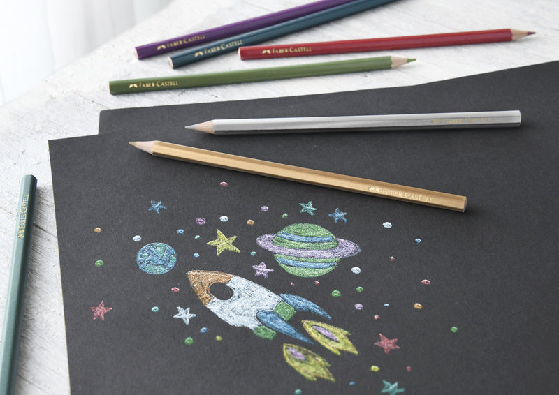 Faber Castell Fc-201583 Kleurset Faber-Castell Metallic Kleuren Kleurpotloden Joy&Bloom