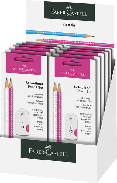 Faber Castell Fc-218495 Schrijfset Faber-Castell Sparkle Wit/Roze Schrijfsets Joy&Bloom
