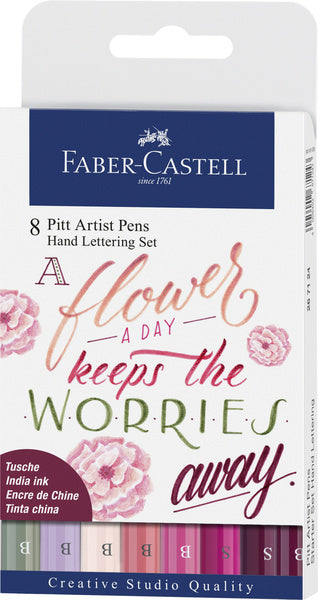 Faber Castell Fc-267124 Tekenstift Faber-Castell Pitt Artist Pen Letteringset 8X Default Title Tekenen Joy&Bloom