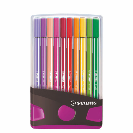 Stabilo Pen 68 In 20 Kleuren Antraciet/Roze Default Title Pennen Joy&Bloom
