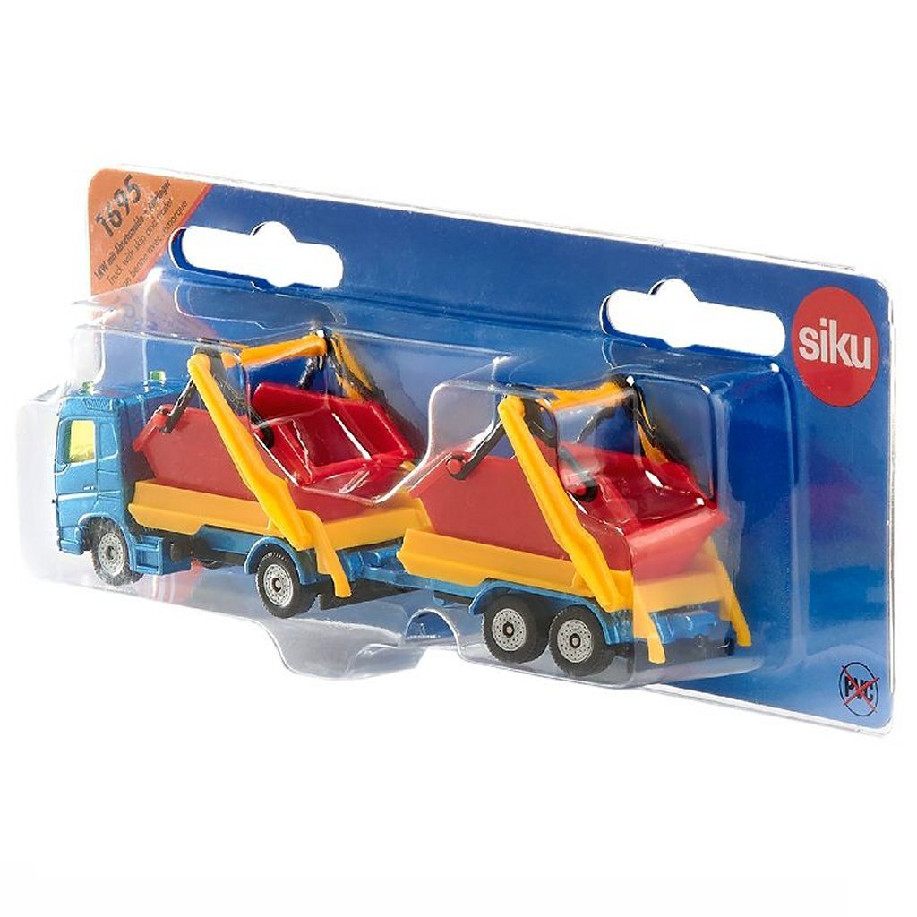 Siku 1695 Vrachtwagen + Puincontainer En Aanhanger Siku Joy&Bloom