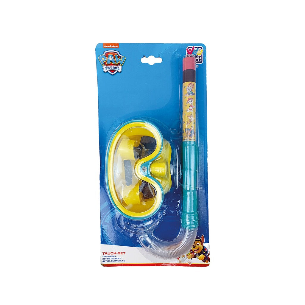 Paw Patrol Kinder Snorkelset Blauw/Geel Duikbril + Zwembril + Snorkel Joy&Bloom