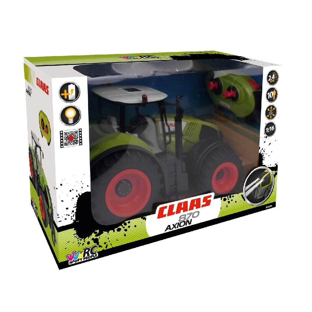 Happy People Rc Claas Axion 870 Tractor Met Licht 1:16 Radiografisch Bestuurbaar Joy&Bloom