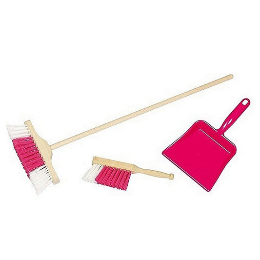 Simply For Kids 3-Delige Bezemset Roze Default Title Huishouden & Keuken Joy&Bloom