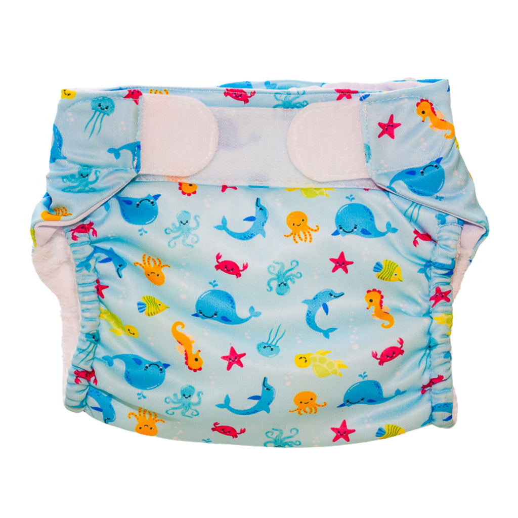 Freds Swim Academy Wasbare Zwemluier Zeedieren Maat 2 9-16 Kg Blauw Zwemluiers Joy&Bloom