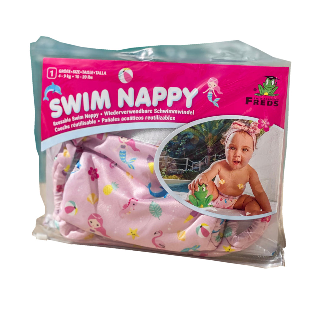 Freds Swim Academy Wasbare Zwemluier Zeemeermin Maat 1 4-9 Kg Roze Zwemluiers Joy&Bloom