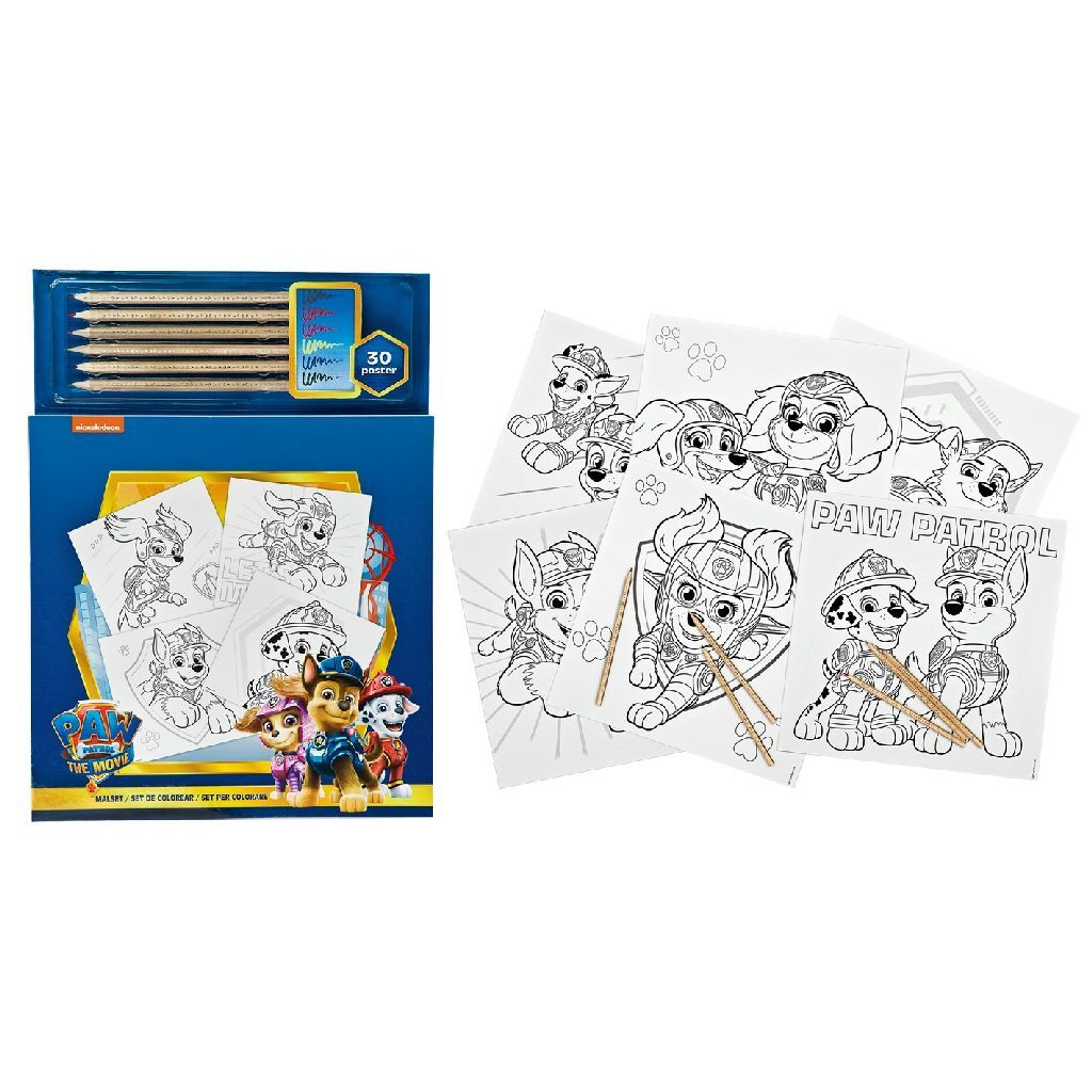 Paw Patrol Kleurboek Met 6 Kleurpotloden Default Title Kleurboeken Joy&Bloom