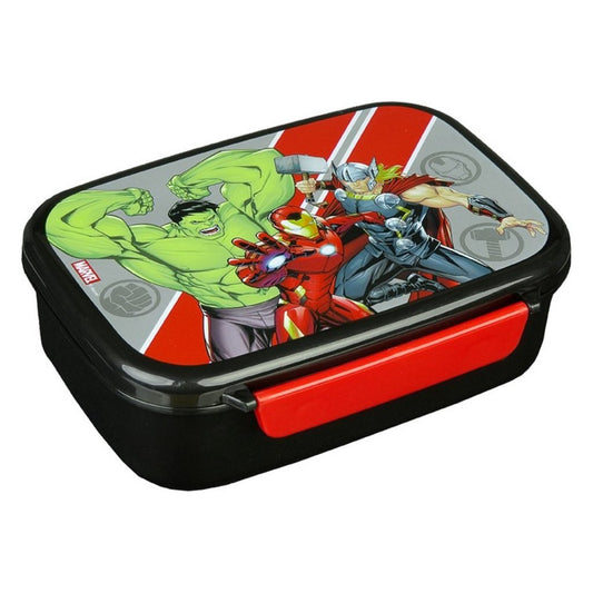 Marvel Avengers Lunchbox Zwart/Rood Default Title Schoollunch Joy&Bloom