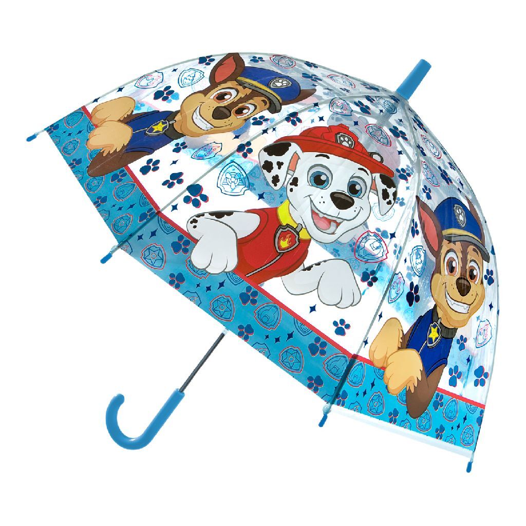 Paw Patrol Kinderparaplu 69 Cm Blauw/Transparant Default Title Kinderparaplu's Joy&Bloom