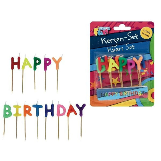 Stylex Happy Birthday Verjaardagskaarjes 13 Stuks Default Title Diversen Joy&Bloom