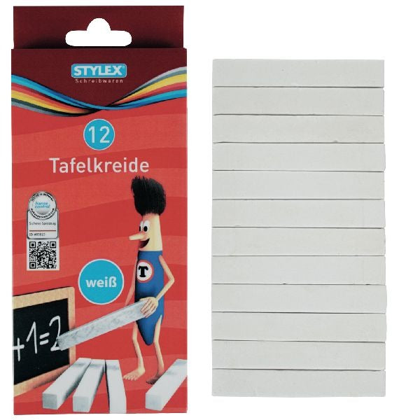 Stylex Bordkrijt Wit 10Stuks Default Title Schoolbordkrijt Joy&Bloom
