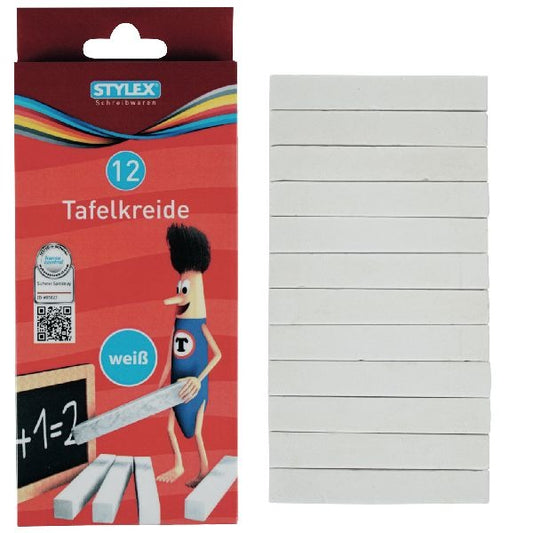 Stylex Bordkrijt Wit 10Stuks Default Title Schoolbordkrijt Joy&Bloom