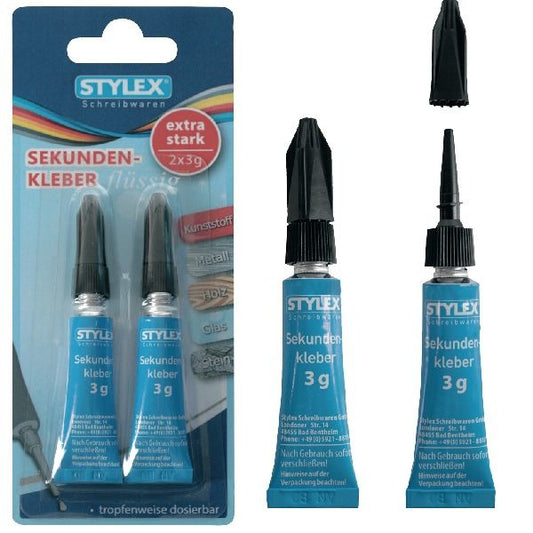 Stylex Secondenlijm 3 Ml 2 Stuks Default Title Lijm Joy&Bloom