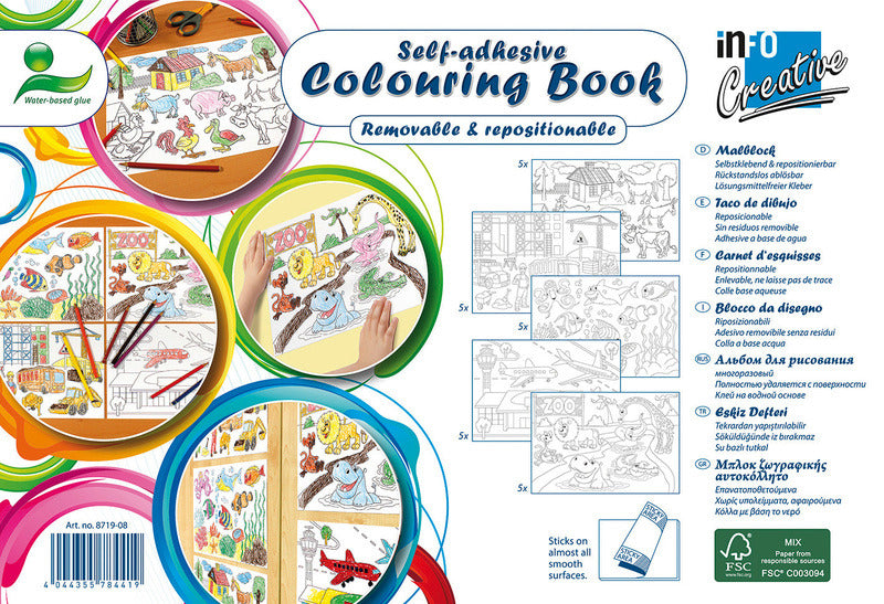 Info Notes In-8719-08 Kleurboek 300Mm X 200Mm Colouring Book Default Title Kleurboeken Joy&Bloom