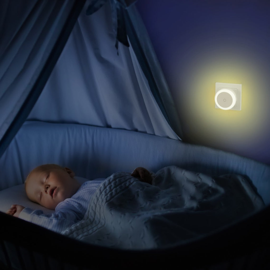 Hama Led-Nachtlampje Touch Switch Voor Stopcontact Aanraakknop Warm Licht Nachtlampjes Joy&Bloom