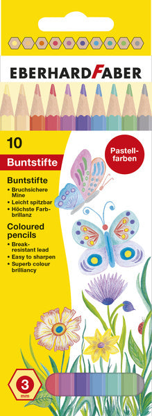 Eberhard Faber Ef-514810 Kleurpotloden Pastel Kleur 10 Stuks Default Title Pastelpotloden Joy&Bloom