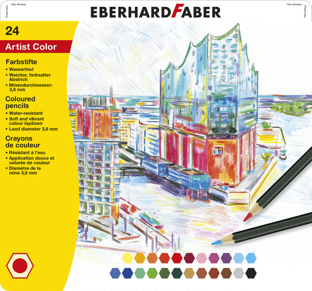 Eberhard Faber Ef-516124 Kleurpotloden Metaaletui A 24 Stuks Default Title Kleurpotloden Joy&Bloom