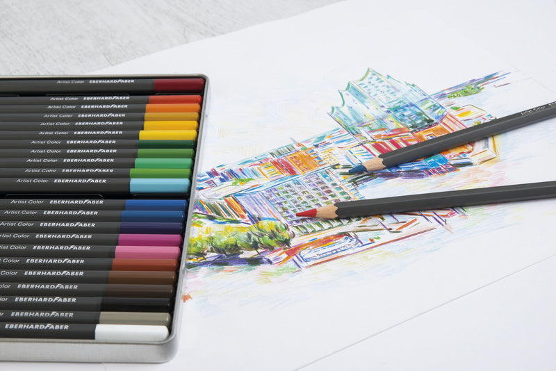 Eberhard Faber Ef-516124 Kleurpotloden Metaaletui A 24 Stuks Kleurpotloden Joy&Bloom