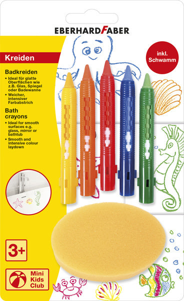 Eberhard Faber Ef-524105 Badkrijtjes Met Spons 5 Stuks Default Title Bad Speelgoed Joy&Bloom
