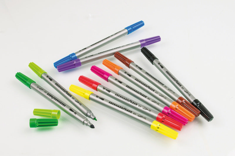 Eberhard Faber Ef-550010 Viltstiften Duo 0,8+1-3Mm Assorti Etui À 10Stuks Viltstiften Joy&Bloom