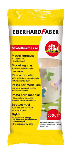 Eberhard Faber Ef-570301 Efaplast Classic Boetseermateriaal 500Gr. Wit Default Title Kleien Joy&Bloom