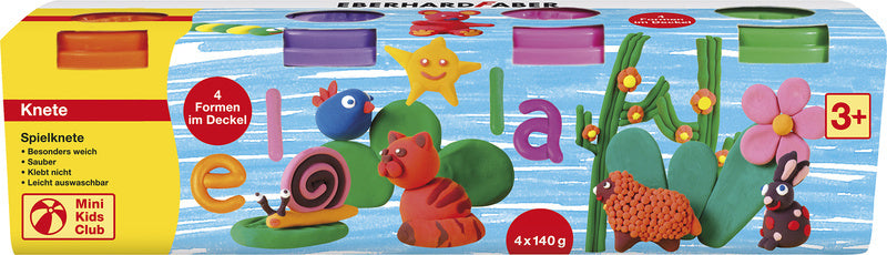 Eberhard Faber Ef-572510 Kinderklei In Beker,140Gr Oranje, Roze, Groen, Paars Default Title Kleien Joy&Bloom
