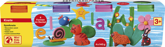 Eberhard Faber Ef-572510 Kinderklei In Beker,140Gr Oranje, Roze, Groen, Paars Default Title Kleien Joy&Bloom