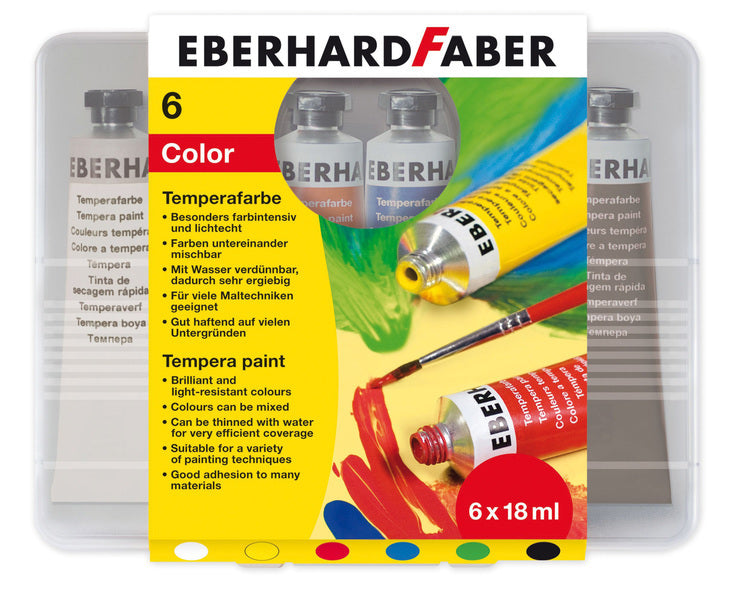 Eberhard Faber Ef-575505 Plakkaatverf 6 Kleuren Tube 18 Ml Default Title Schilderen Joy&Bloom