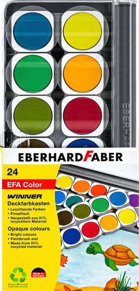 Eberhard Faber Ef-578324 Verfdoos Winner 24 Kleuren + Mengpalet Default Title Schilderen Joy&Bloom