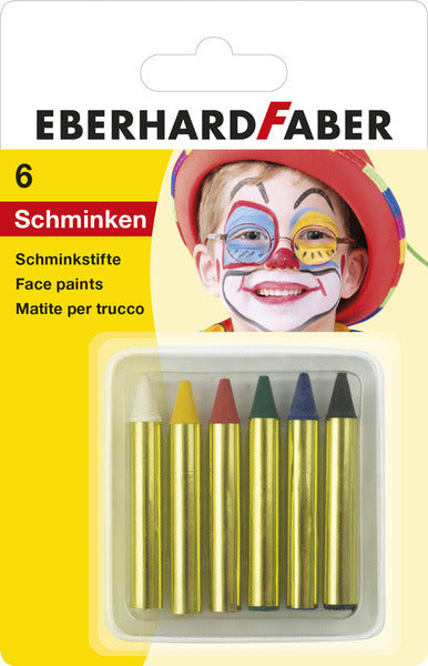 Eberhard Faber Ef-579106 Schminkstiften Klein, Set 6 Kleuren Op Blisterkaart Default Title Schmink Joy&Bloom