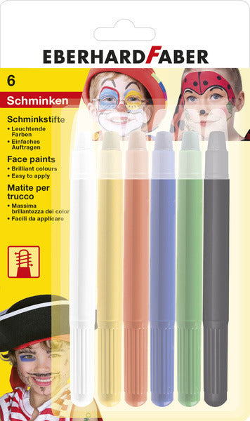 Eberhard Faber Ef-579107 Schminkstiften Draaibaar Set 6 Kleuren Op Blisterkaart Default Title Schmink Joy&Bloom