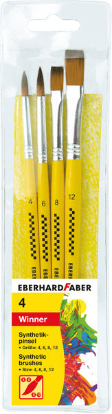 Eberhard Faber Ef-579921 Penselenset Synthetisch Maat 4-6-8-12 Default Title Schilderen Joy&Bloom